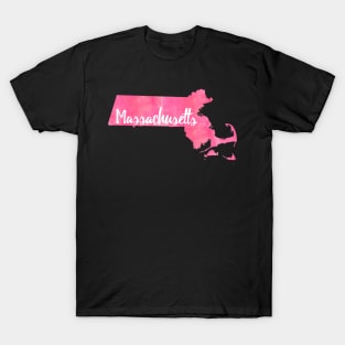 Pink Massachusetts T-Shirt
